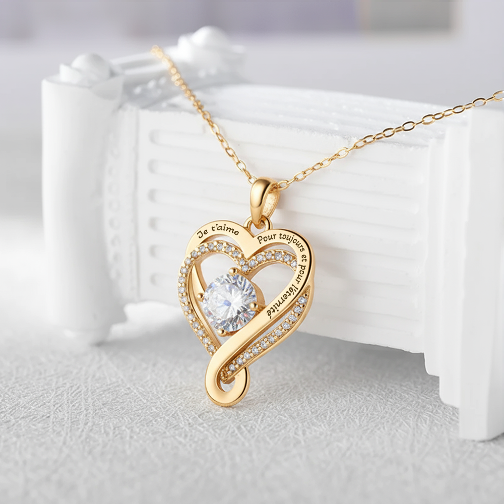 À mon Amour - Collier Cœurs Entrelacés