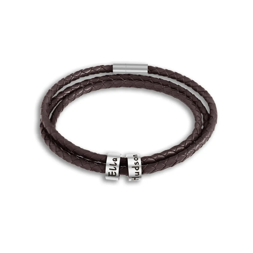 Bracelet cuir homme - Garde-moi toujours avec toi