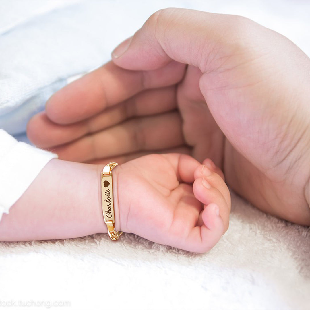 Bracelet bébé personnalisé - Or