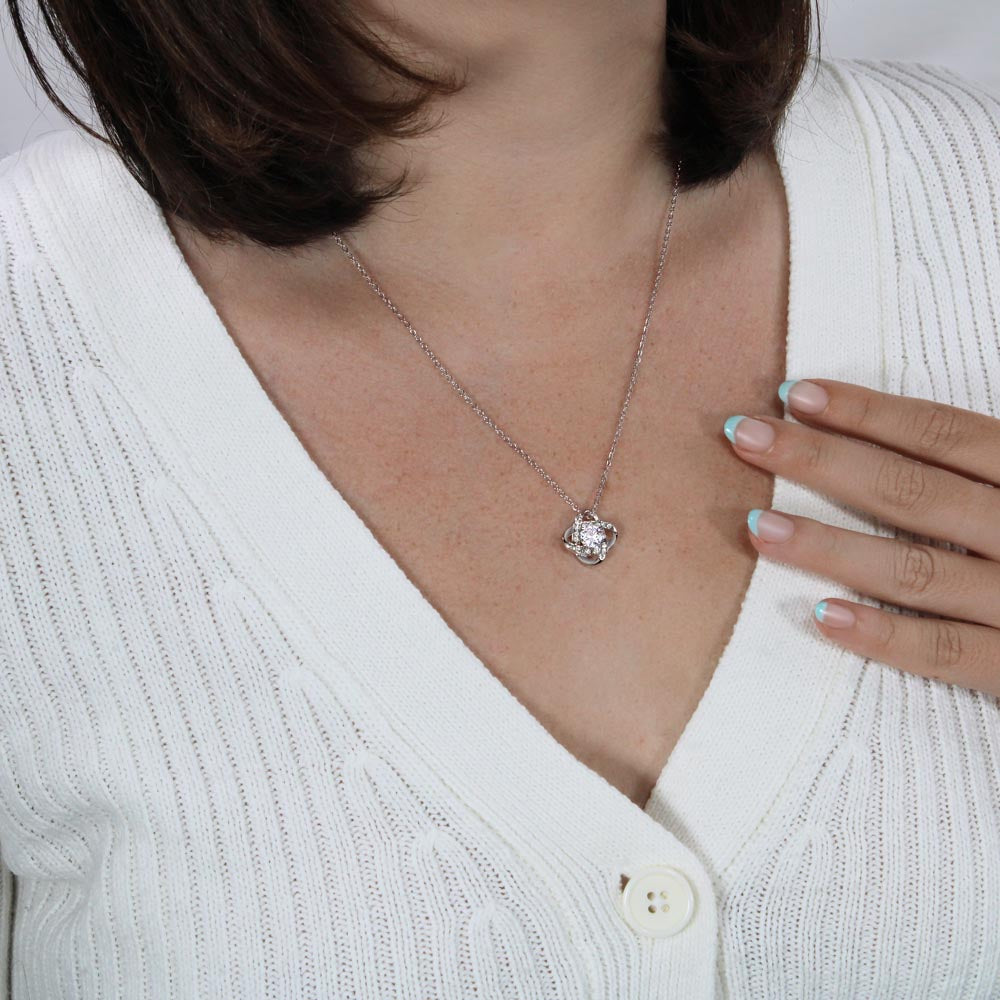 À ma Fille – Collier avec nœud d’amour « Je crois en toi »