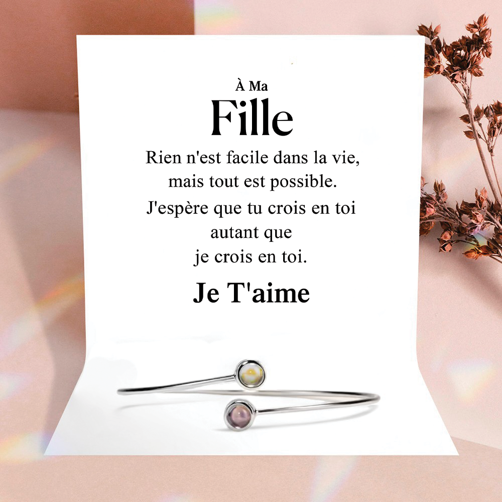 À ma Fille - Bracelet Je crois en toi - Or