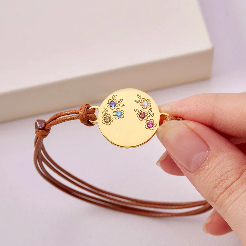 Bracelet de pierre de naissance pour enfants