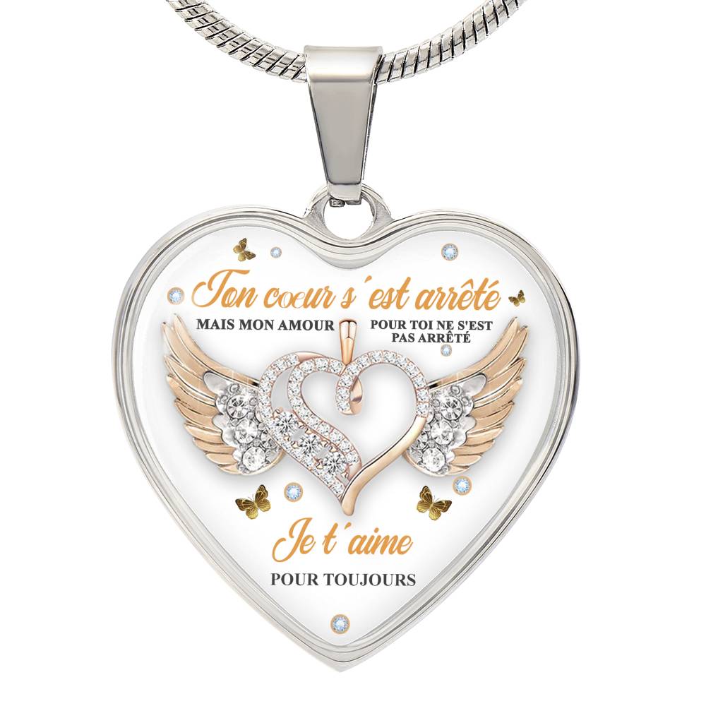 Collier coeur - Je t'aime pour toujours - Or