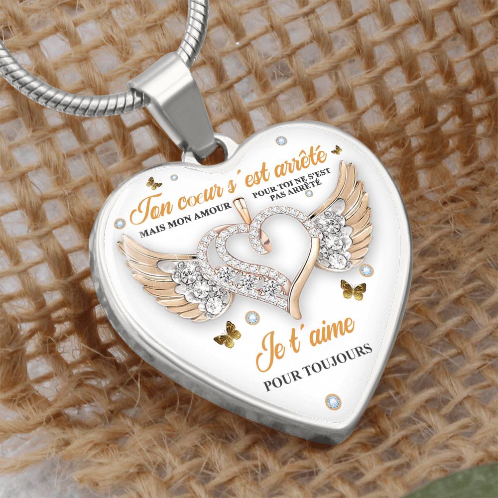 Collier coeur - Je t'aime pour toujours - Or