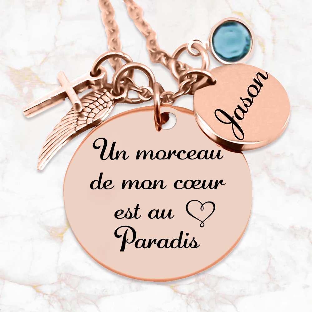 Un morceau de mon coeur - Collier commémoratif - Or