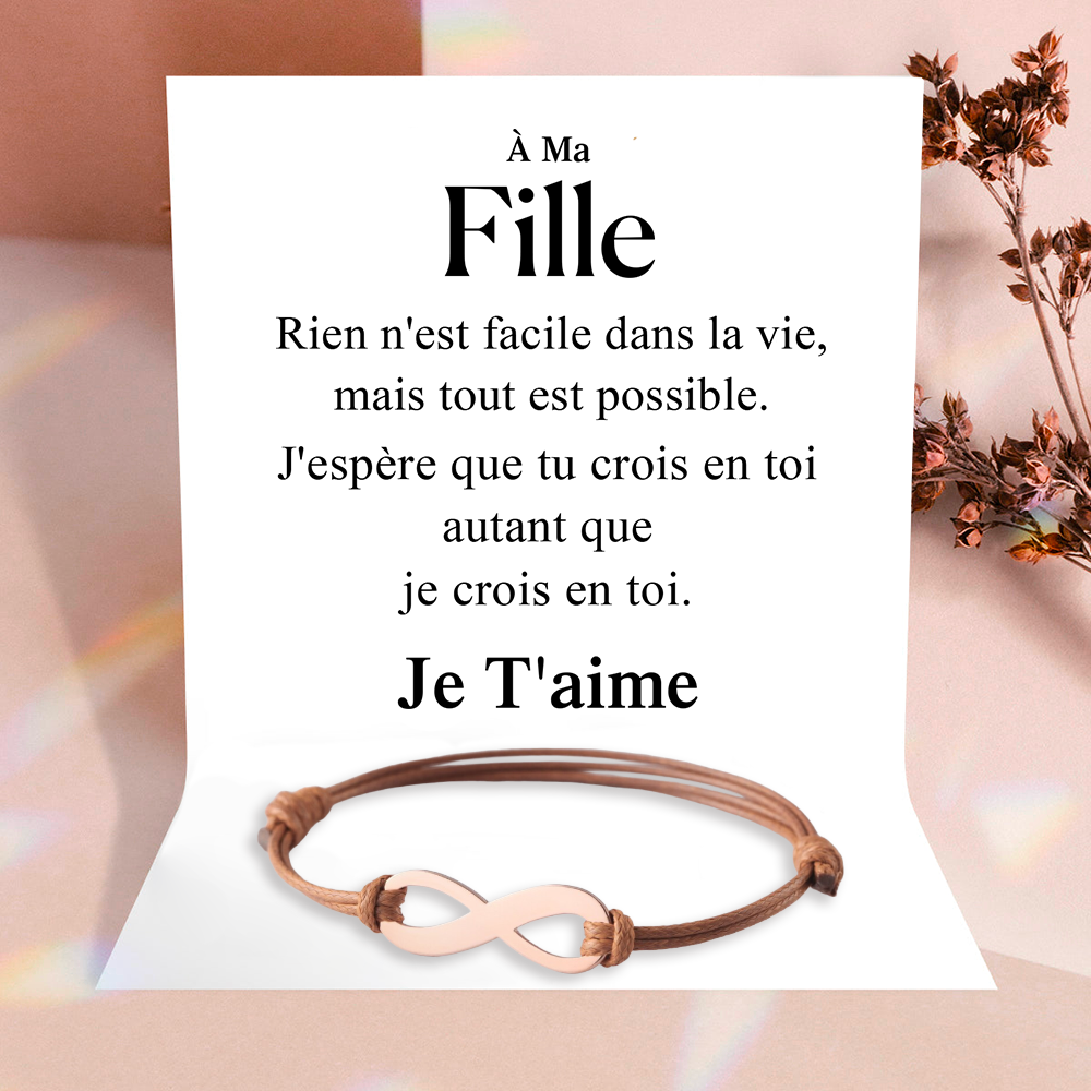 Bracelet infini - À mon Fils ou à ma Fille