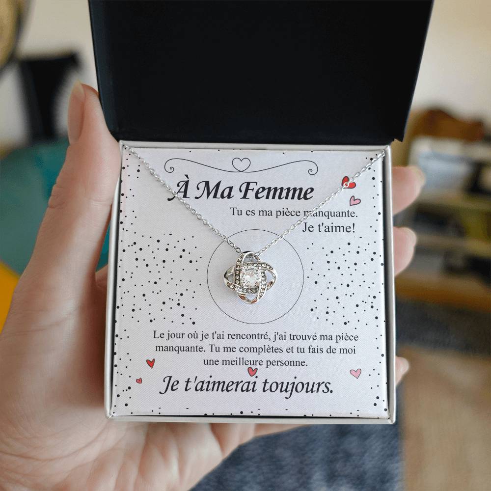 À ma Femme - Collier Noeud d'Amour