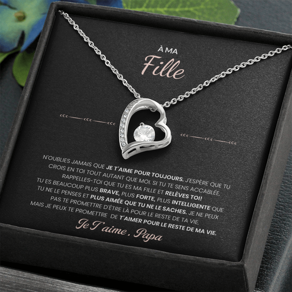 À ma Fille – Collier nœud d'amour éternel