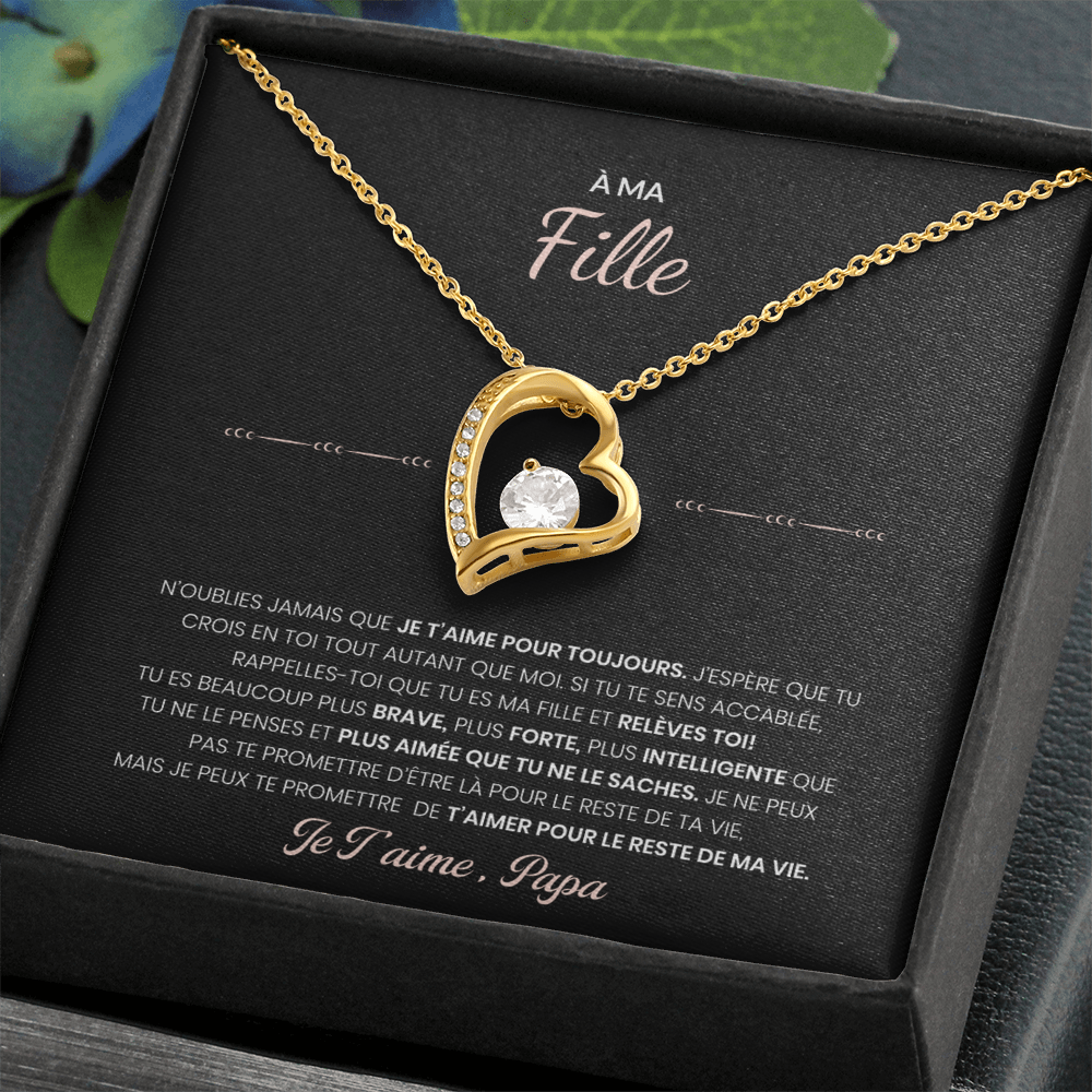 À ma Fille – Collier nœud d'amour éternel