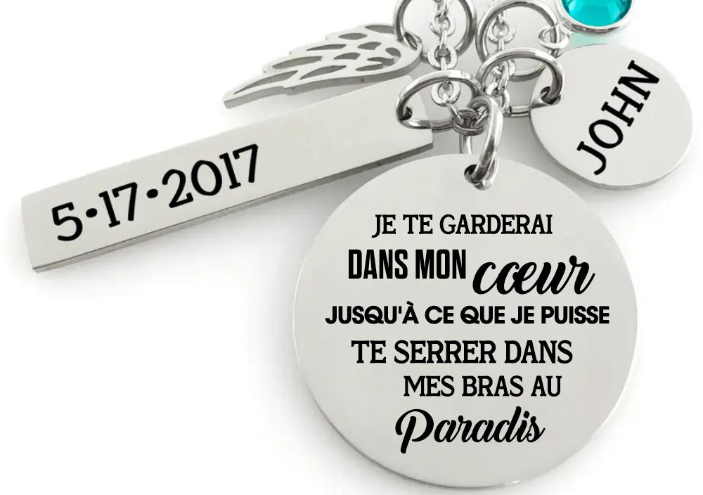 Collier commémoratif - Je te tiendrai dans ma chaleur