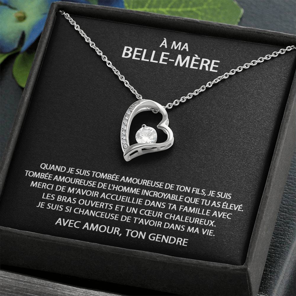 À ma Belle-Mère - Collier coeur