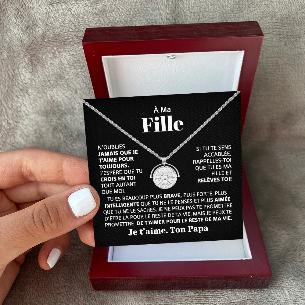 À ma Fille - Collier Soleil et Force