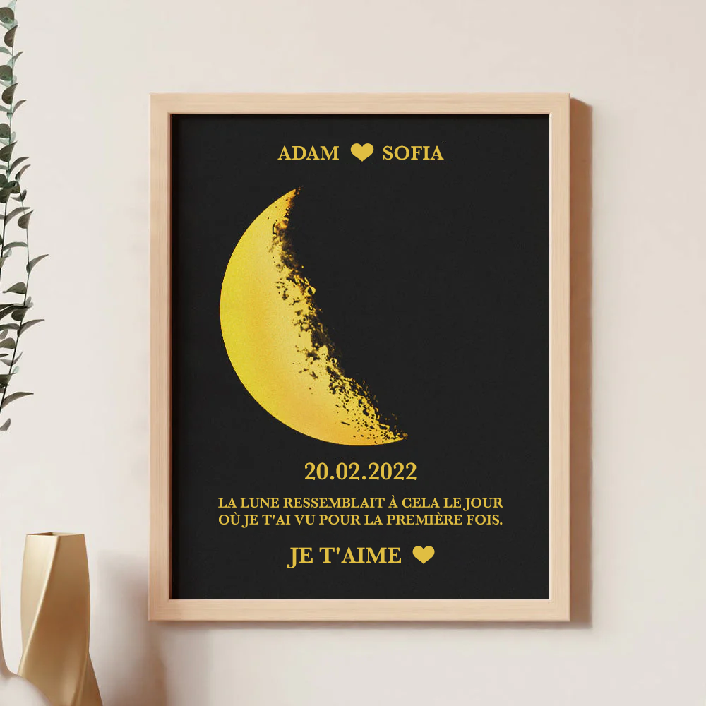 Toile de phase de lune personnalisée