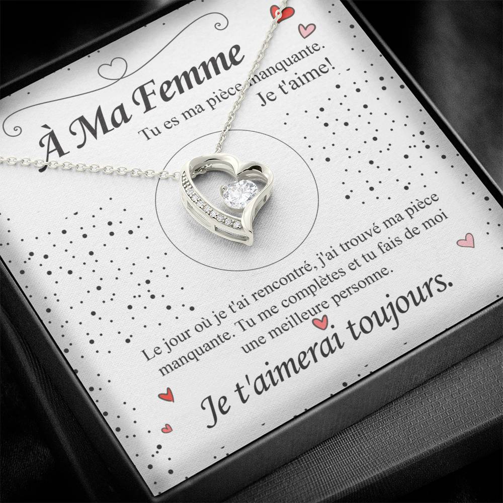 À ma Femme - Collier en forme de cœur