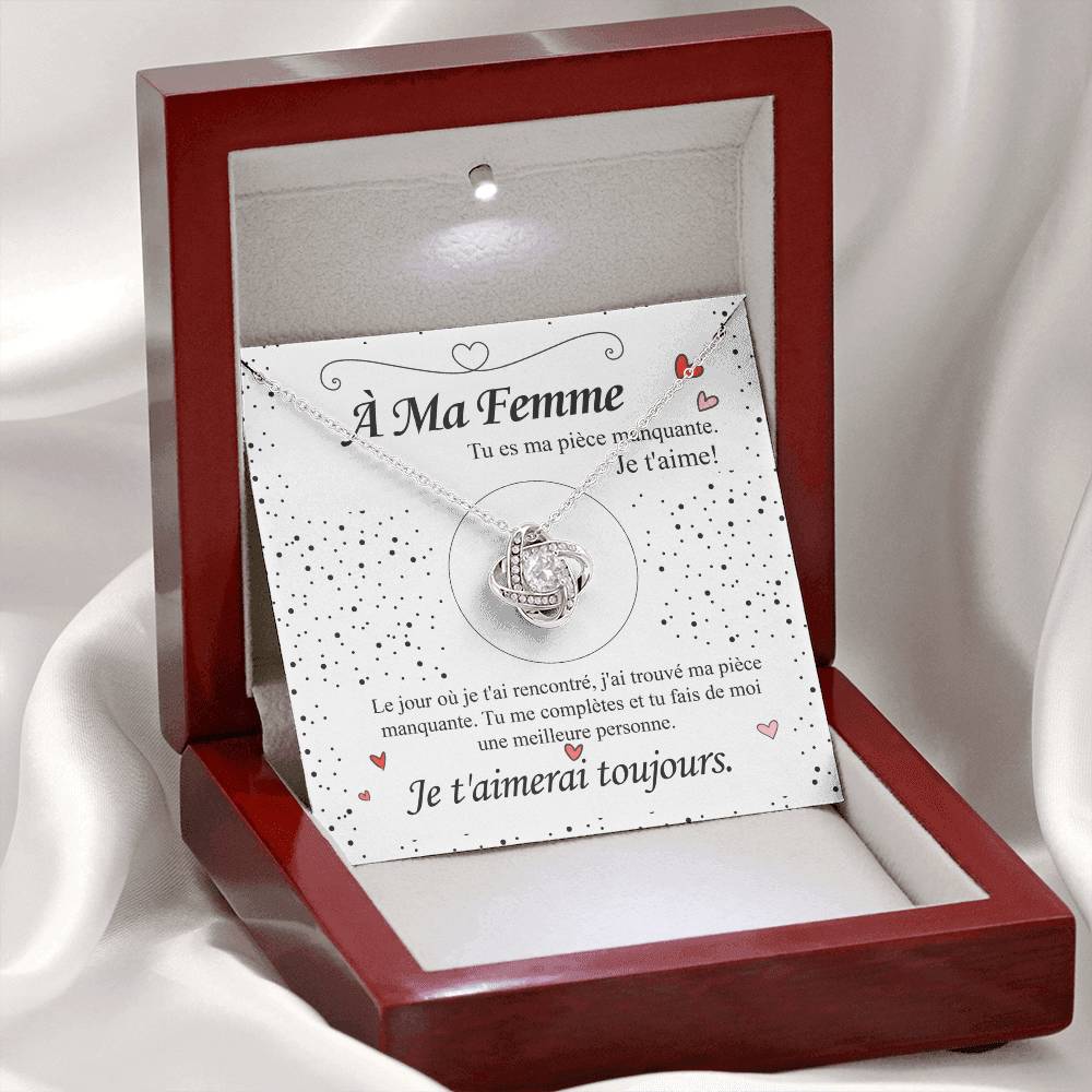 À ma Femme - Collier Noeud d'Amour