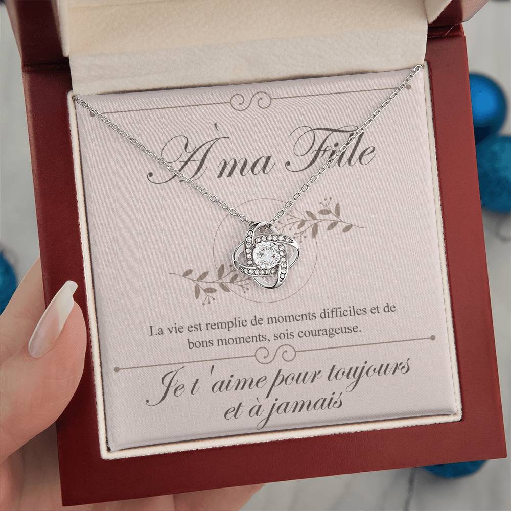 À ma fille – Collier noeud d'amour