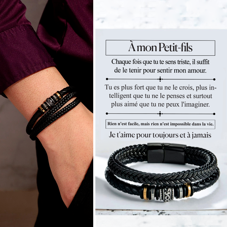 À mon Petit-Fils - Bracelet Je t'aime toujours et pour toujours