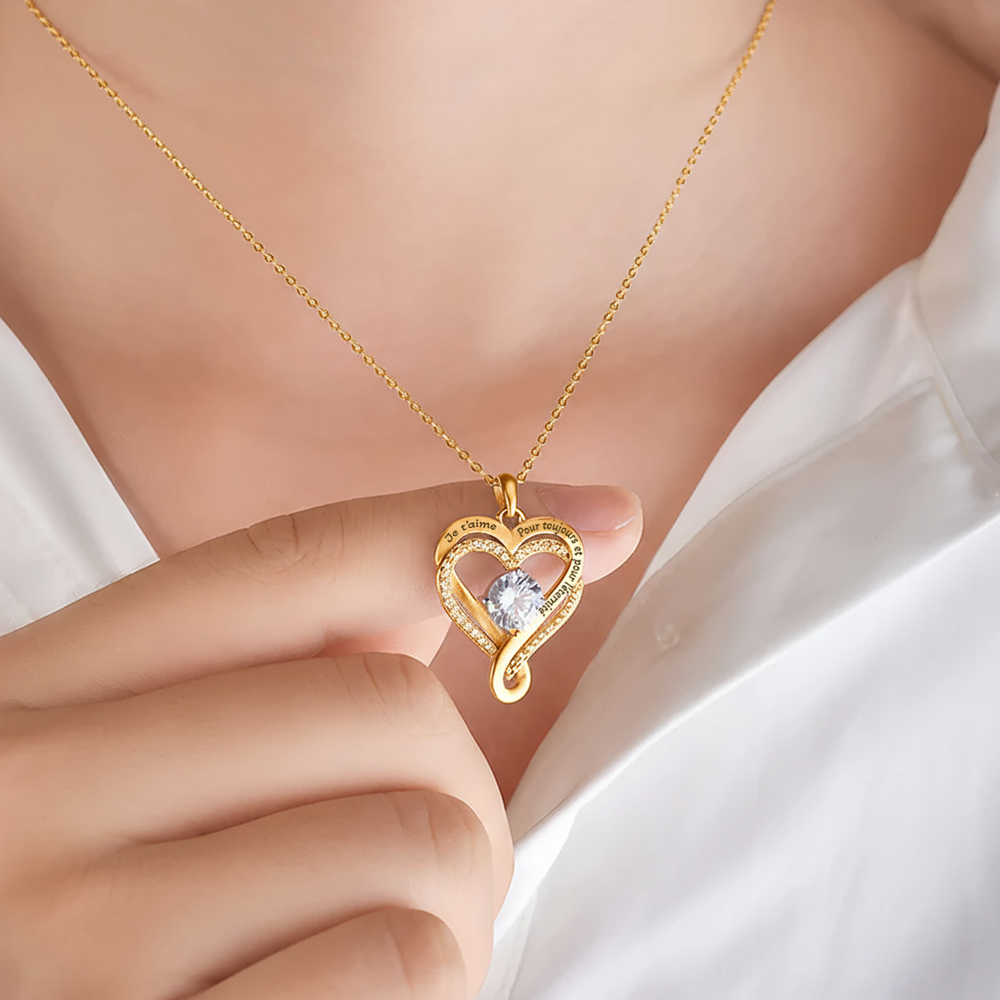 À mon Amour - Collier Cœurs Entrelacés
