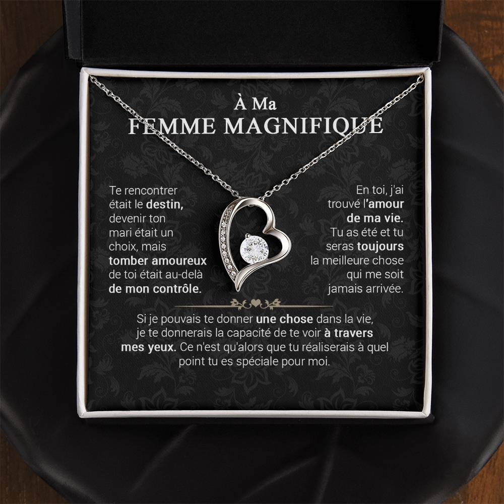 À ma Belle épouse - Collier coeur personnalisable