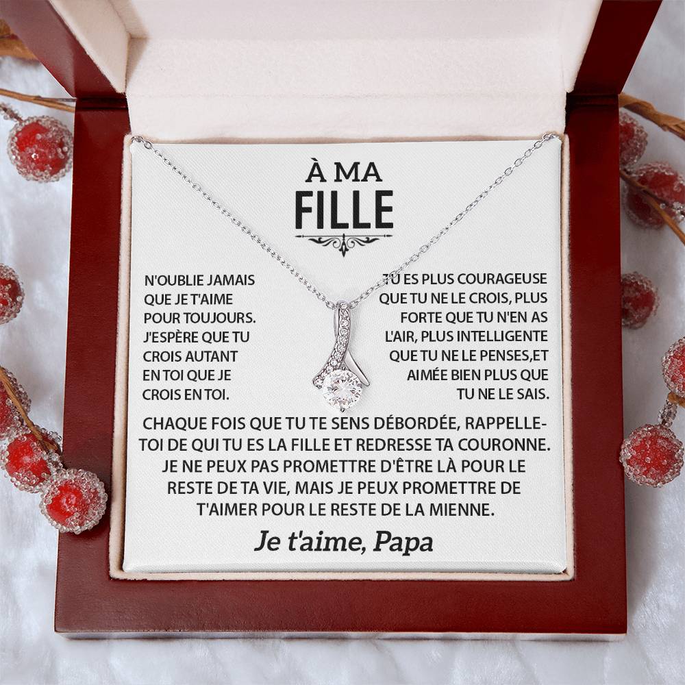 À ma Fille - Collier pendentif amour