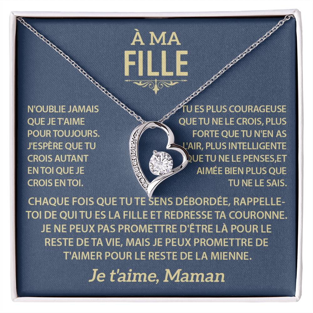 À ma Fille - Collier coeur d'amour