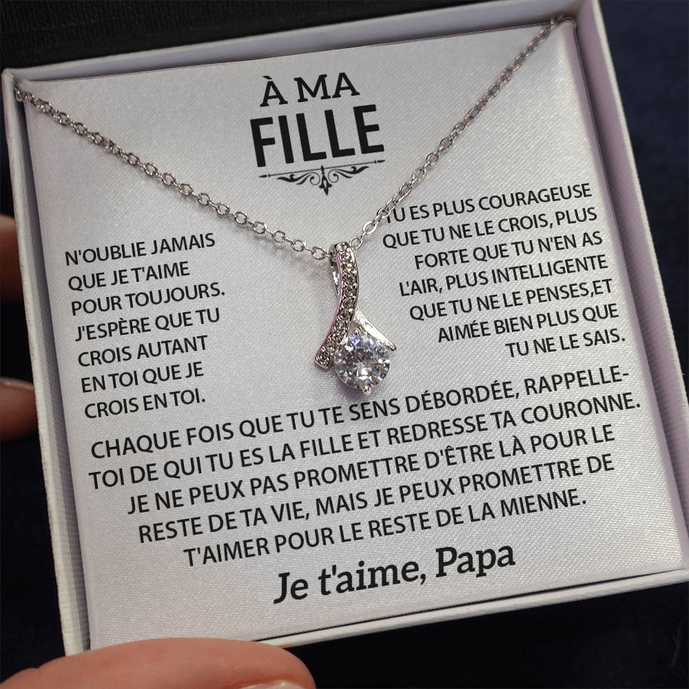 À ma Fille - Collier pendentif amour