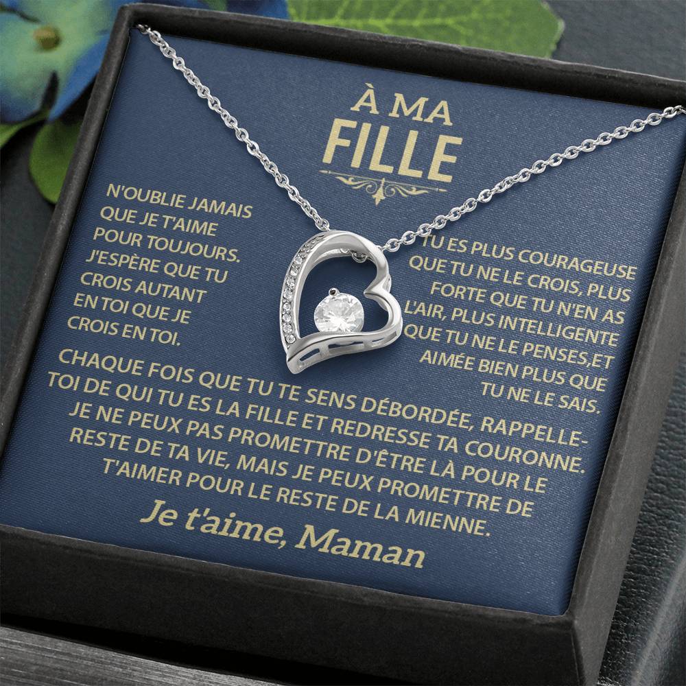 À ma Fille - Collier coeur d'amour