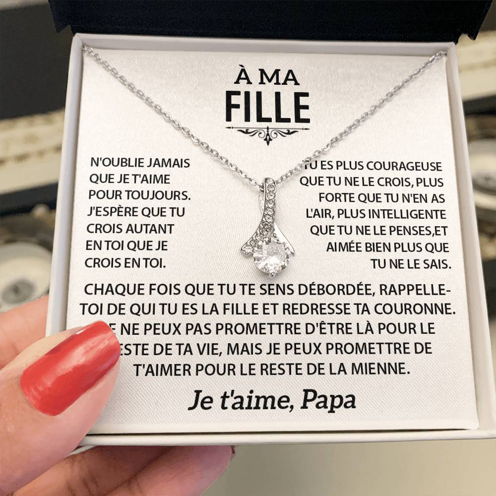 À ma Fille - Collier pendentif amour