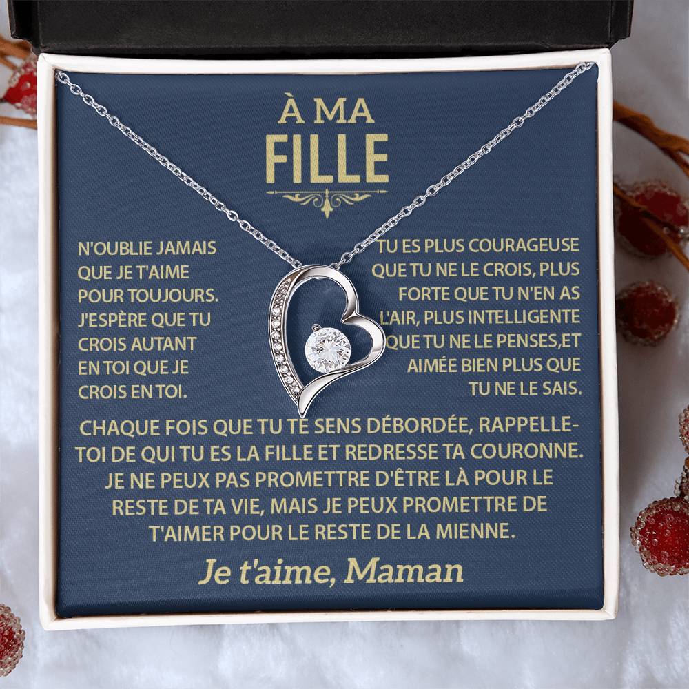 À ma Fille - Collier coeur d'amour