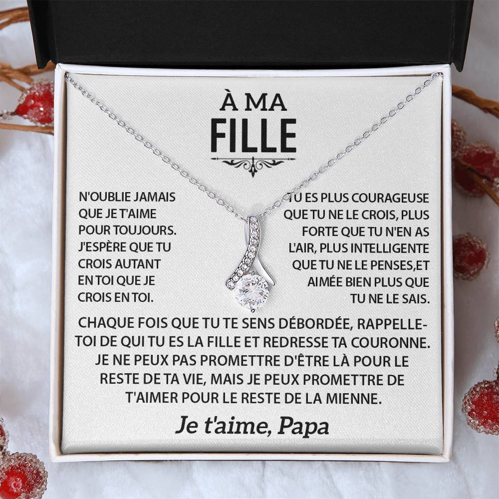 À ma Fille - Collier pendentif amour