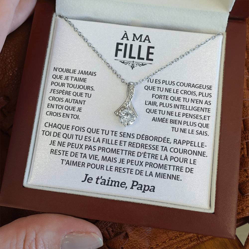 À ma Fille - Collier pendentif amour