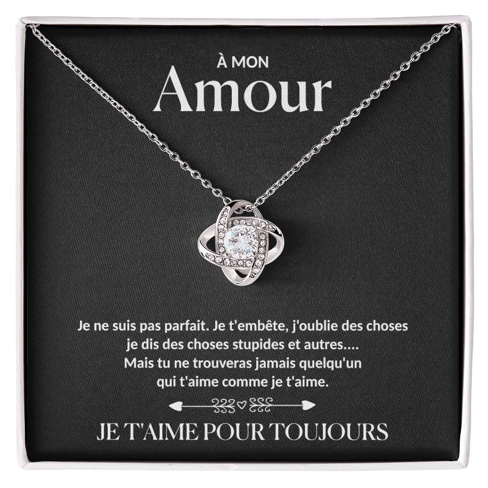 À Mon Amour - Collier nœud d'amour  - Or