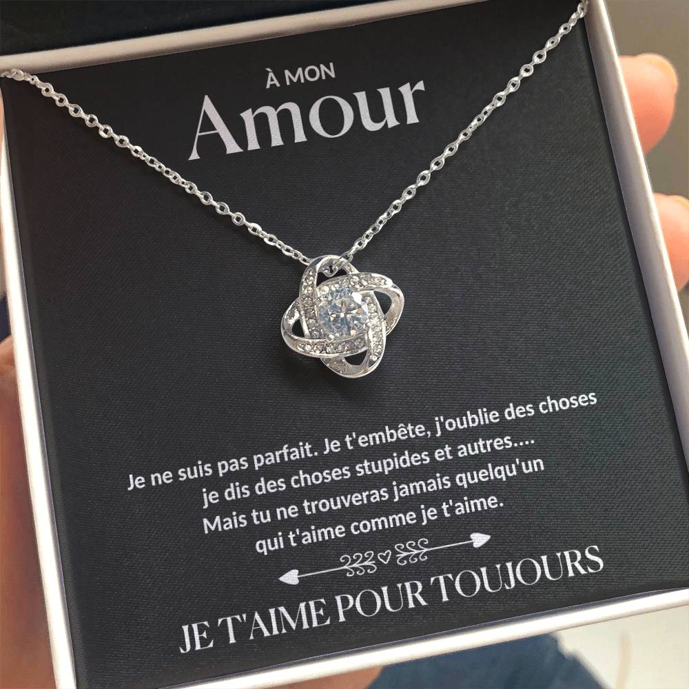 À Mon Amour - Collier nœud d'amour