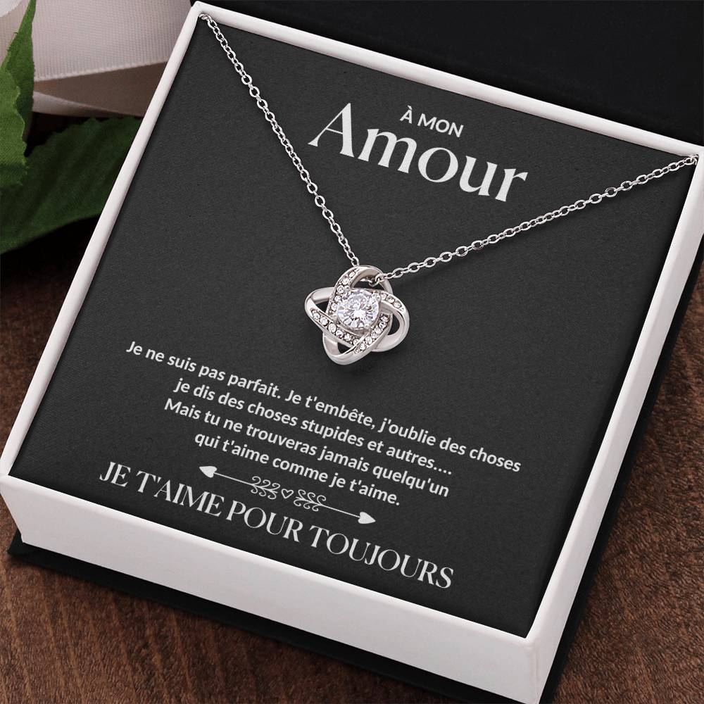 À Mon Amour - Collier nœud d'amour