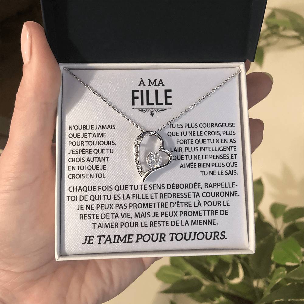 À ma Fille - Collier coeur