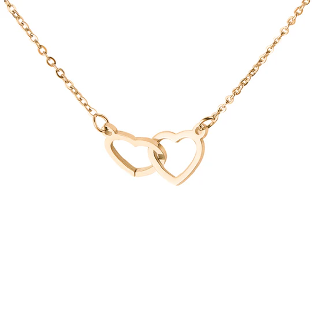 Coffret cadeau Ours Rose - Collier coeur gravé